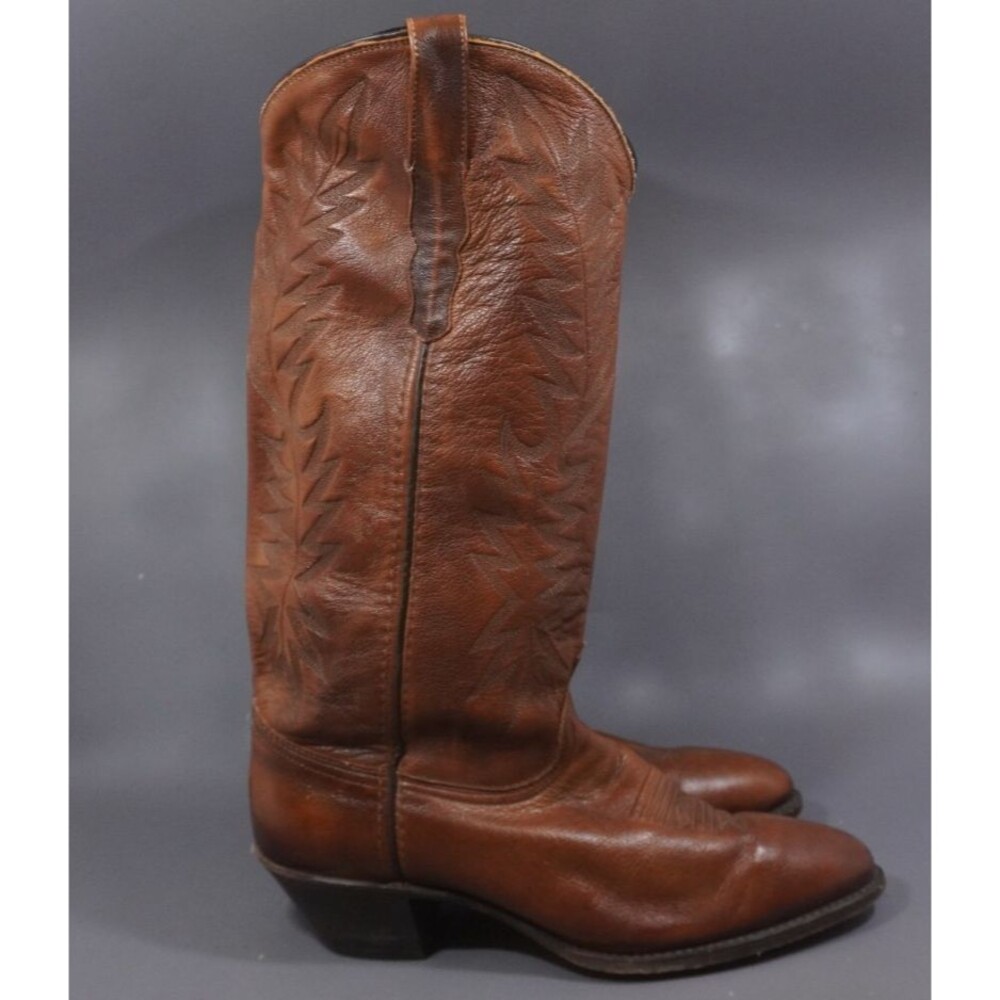 Dan Post 4042 Vintage Men's Size 10 M Brown Leather Cowboy Western Boots USA